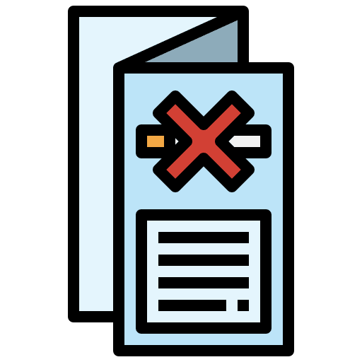 Brochure quit smoking not allowed no smoking icon Brochure quit smoking not allowed no smoking icon