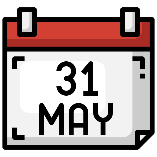 Calendar event time and date no tobacco day icon Calendar event time and date no tobacco day icon
