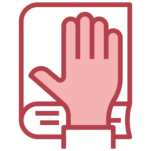 Honesty hands and gestures hand law icon