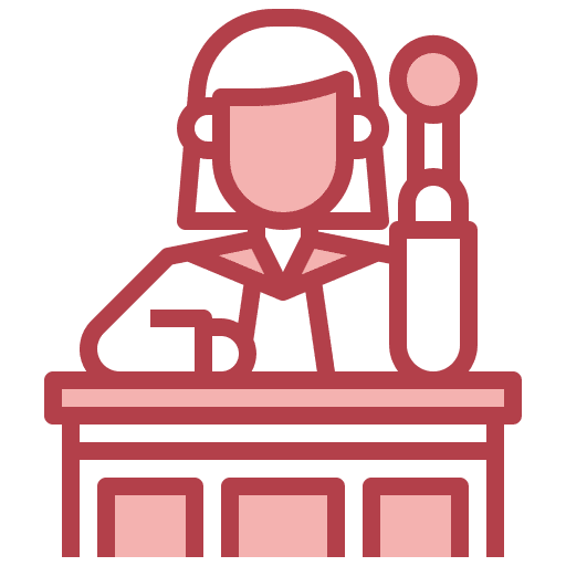 Judge law court justice icon