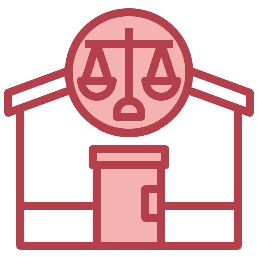 Law real estate balance home icon Law real estate balance home icon