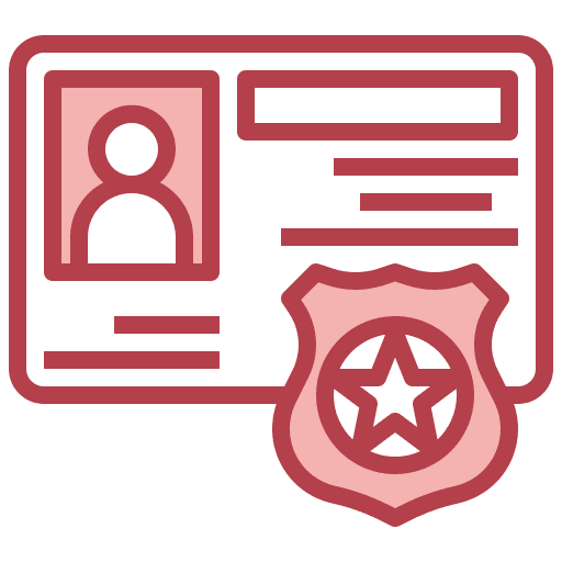 Police badge police identification sheriff pass icon Police badge police identification sheriff pass icon