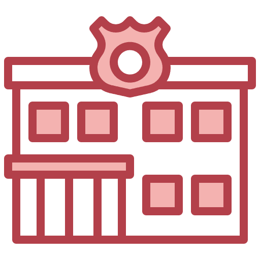 Police station buildings architecture and city sheriff icon Police station buildings architecture and city sheriff icon