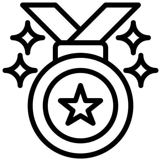 Achievement sports and competition winner badge icon