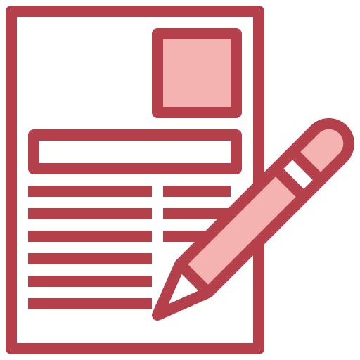 Exam write quiz files and folders icon
