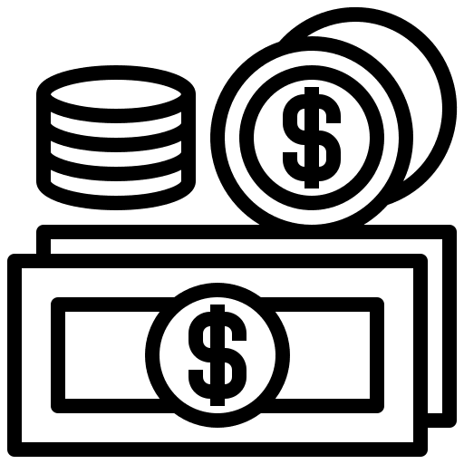 Money coins cash finance icon Money coins cash finance icon