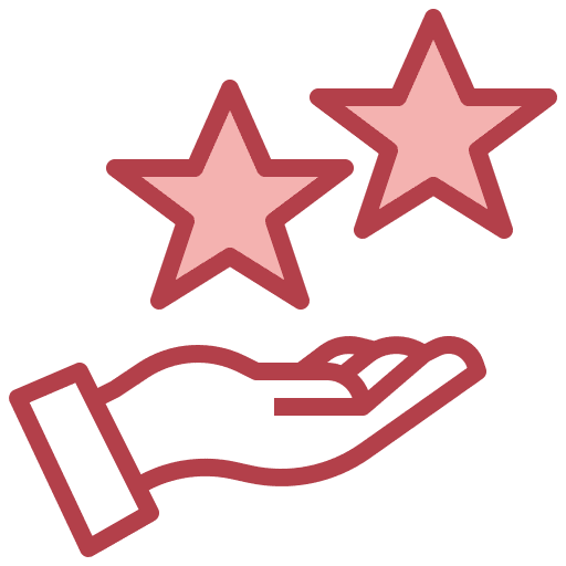 Star customer review rating marketing icon Star customer review rating marketing icon