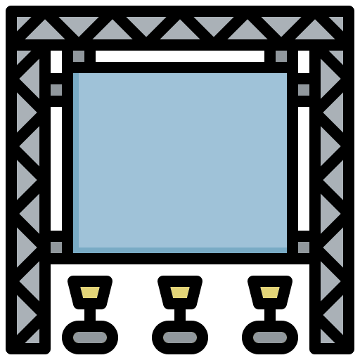 Big screen event entertainment scenery icon