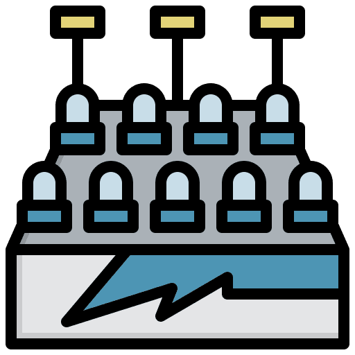 Grandstand architecture and city concert seat icon