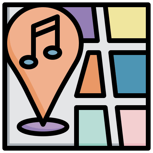 Location placeholder location music icon Location placeholder location music icon