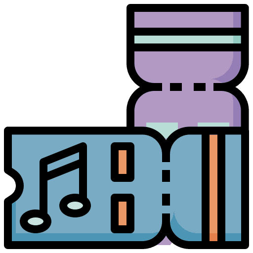 Ticket music music notes ticket icon Ticket music music notes ticket icon
