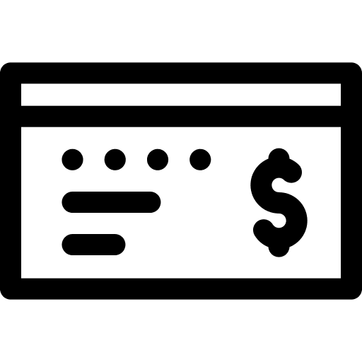Bank check stub voucher sports and competition icon