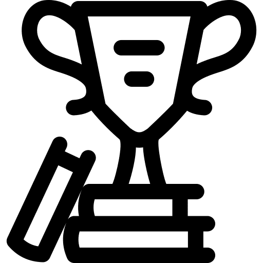 Literature books trophy award icon