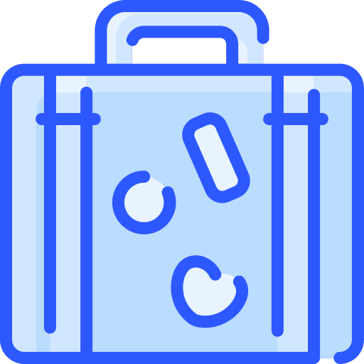 Suitcase trip luggage baggage icon