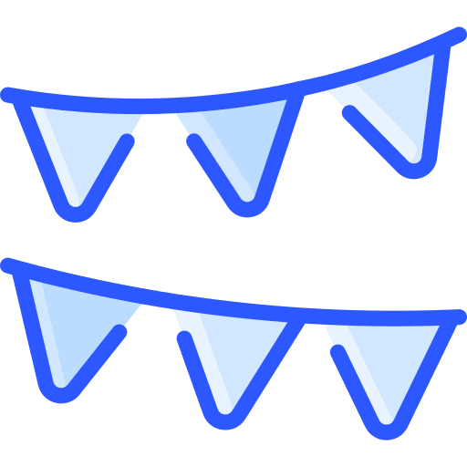 Garland ornament flag bunting icon Garland ornament flag bunting icon