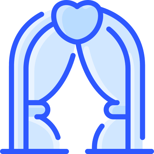 Wedding arch romantic celebration heart icon Wedding arch romantic celebration heart icon