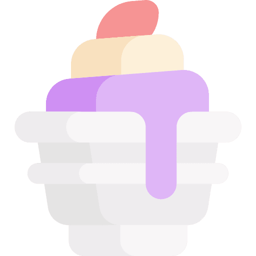 Gelato ice cream cup vacation icon