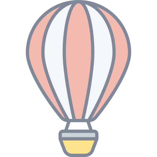 Hot air balloon air transport adventure travel icon Hot air balloon air transport adventure travel icon