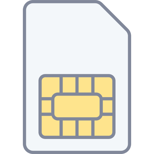 Sim card electronics celular chip icon