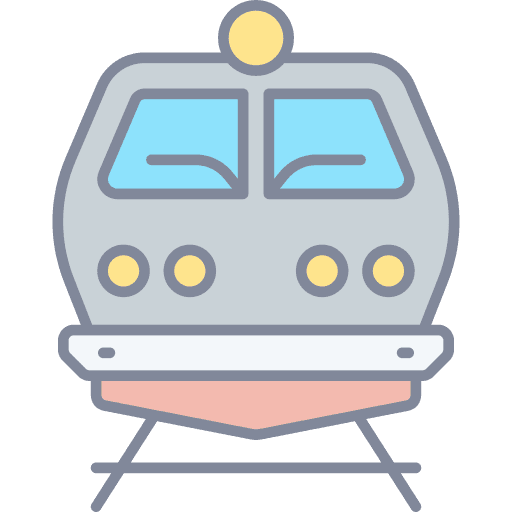 Train transportation metro tunnel icon