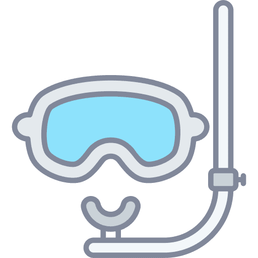 Snorkel diving mask travel goggles icon Snorkel diving mask travel goggles icon