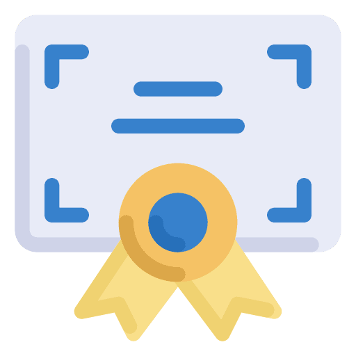 Certificate badge certification diploma icon