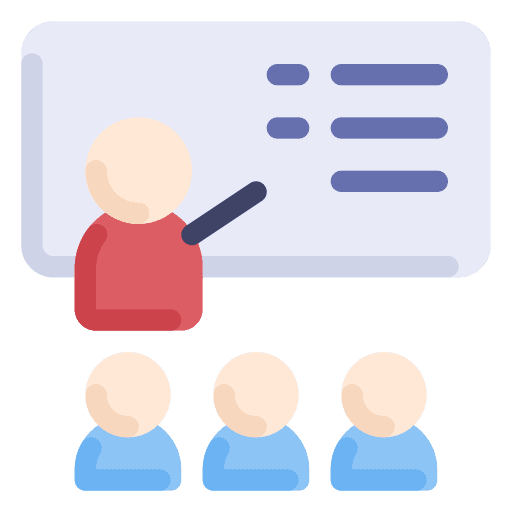 Mentor presentation training school icon