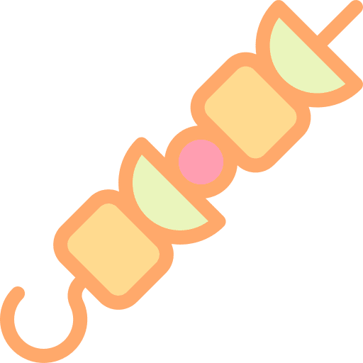 Skewer food meat skewer icon