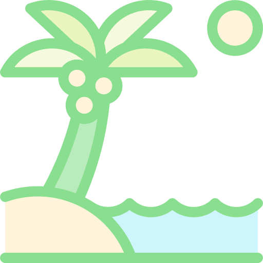 Beach tropical sea nature icon