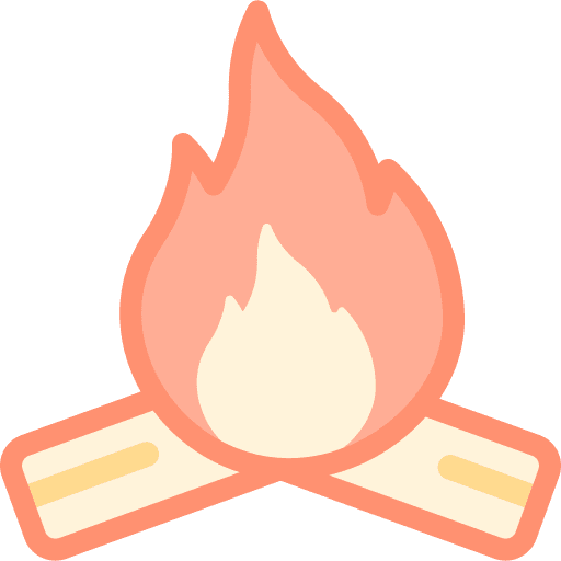 Campfire nature flame holidays icon
