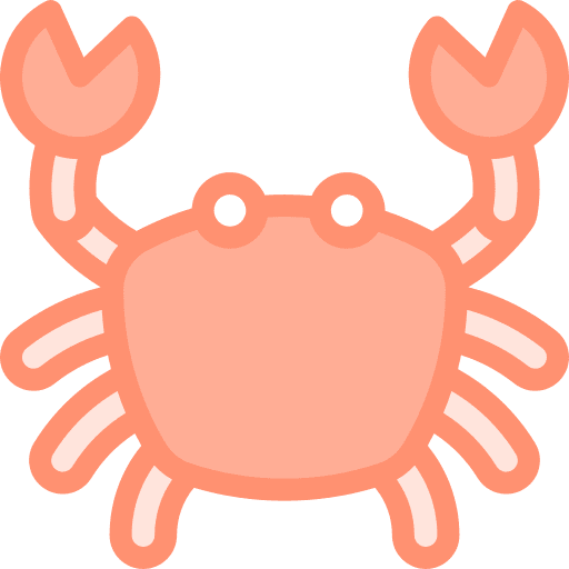 Crab crab sea life animals icon
