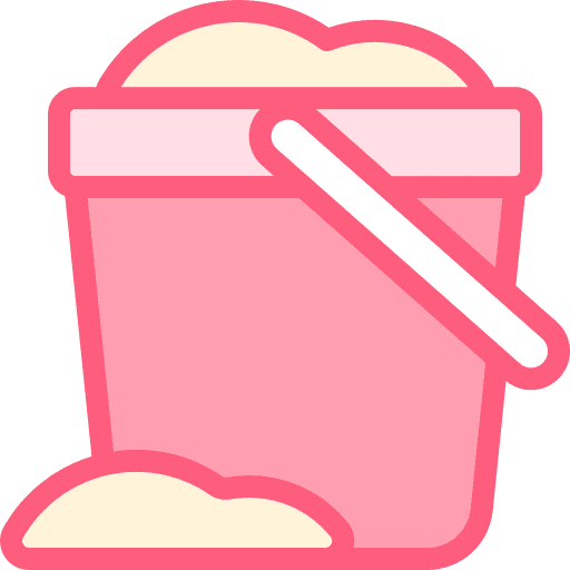 Sand bucket sand bucket childhood beach toy icon