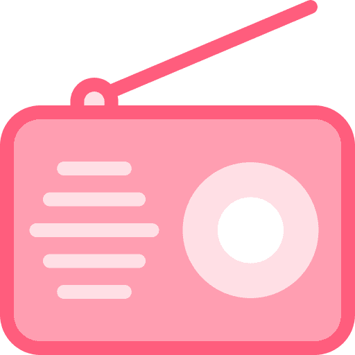 Radio retro player audio icon