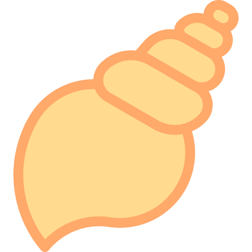 Sea snail aquarium sea life conch shell icon