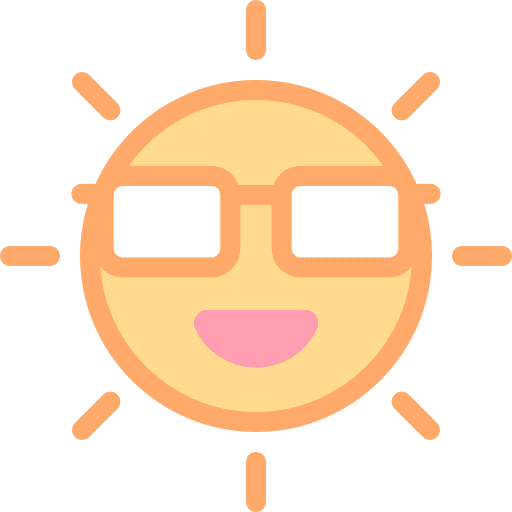 Sun holidays sunny meteorology icon