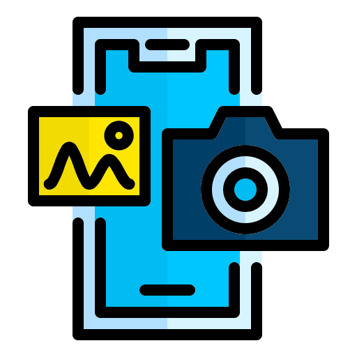 Mobile camera mobile lens mobile phone icon
