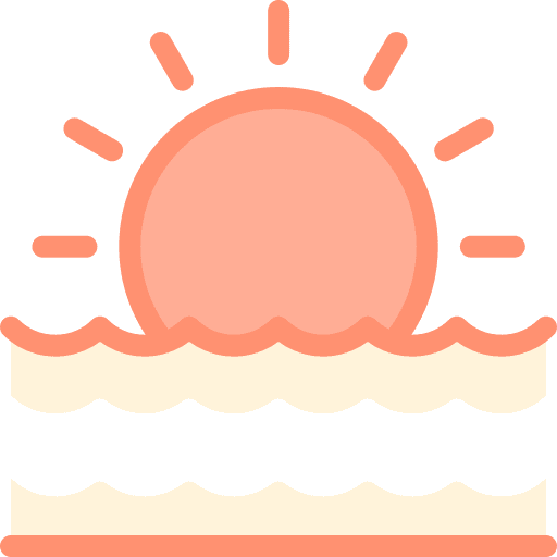 Sunset travel beach sunrise icon
