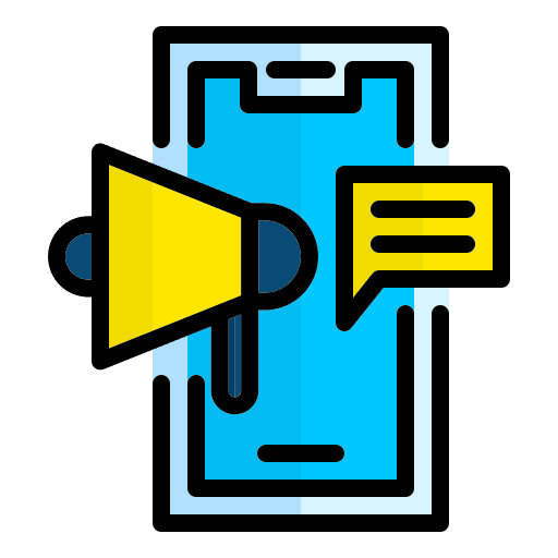 Broadcast mobile phone marketing broadcast icon Broadcast mobile phone marketing broadcast icon
