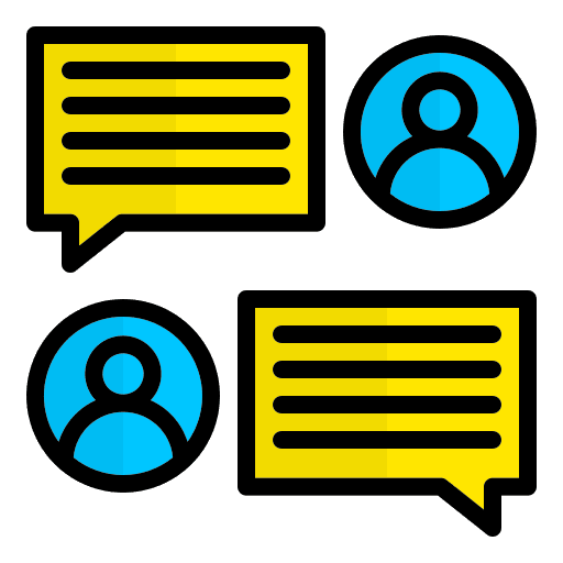 Chatting dialogue chat social media icon
