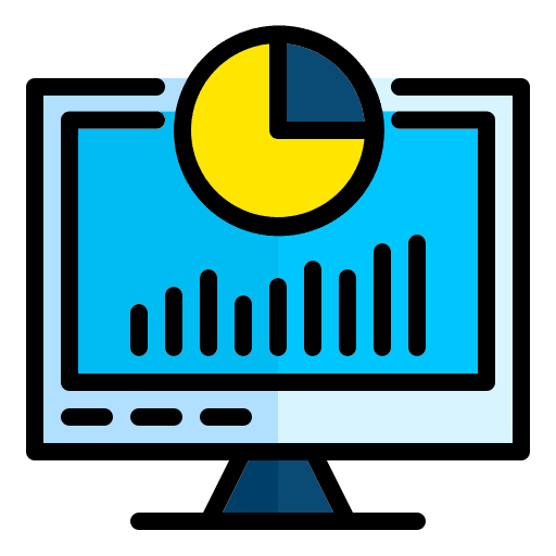 Data analytics charts computer web analytics icon Data analytics charts computer web analytics icon
