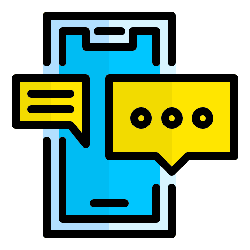 Mobile chat chat social media smartphone icon Mobile chat chat social media smartphone icon