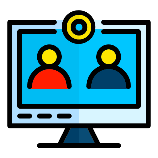 Video chat video chat computer videoconference icon