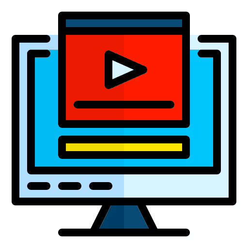 Video player live video music and multimedia icon Video player live video music and multimedia icon