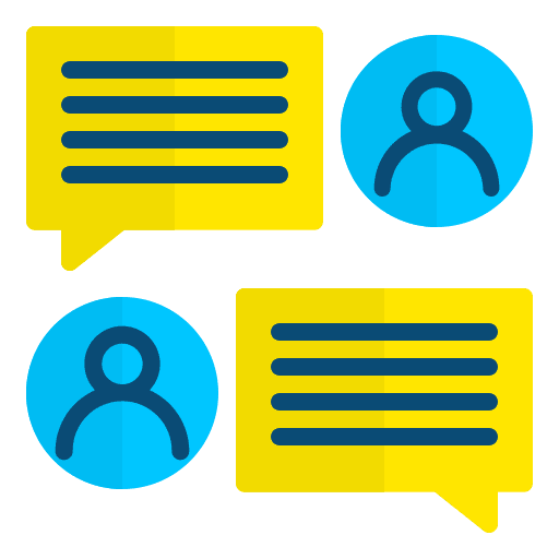 Chatting call out social media message icon