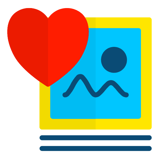 Love favourite digital photo icon Love favourite digital photo icon