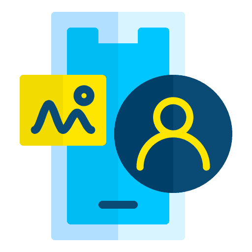 Profile user application profile user smartphone icon Profile user application profile user smartphone icon