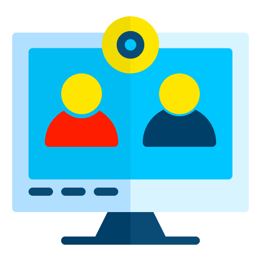 Video chat video call video meeting icon