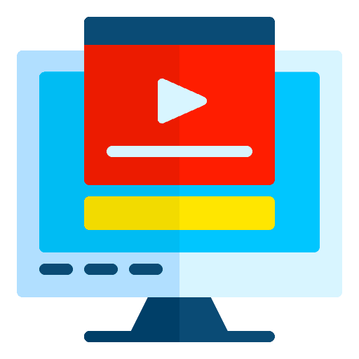 Video player entertainment streaming live icon Video player entertainment streaming live icon