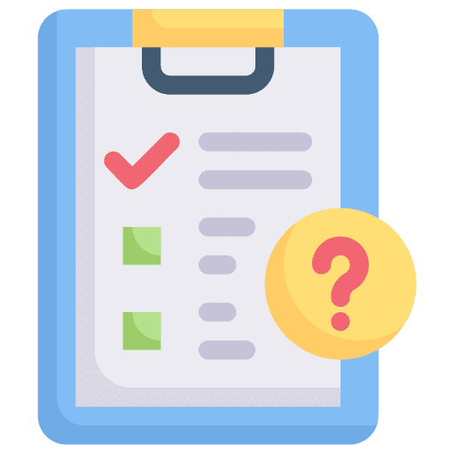 Checklist questions question paper icon