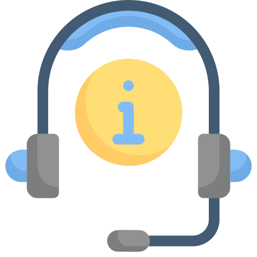 Customer service headphone information communications icon